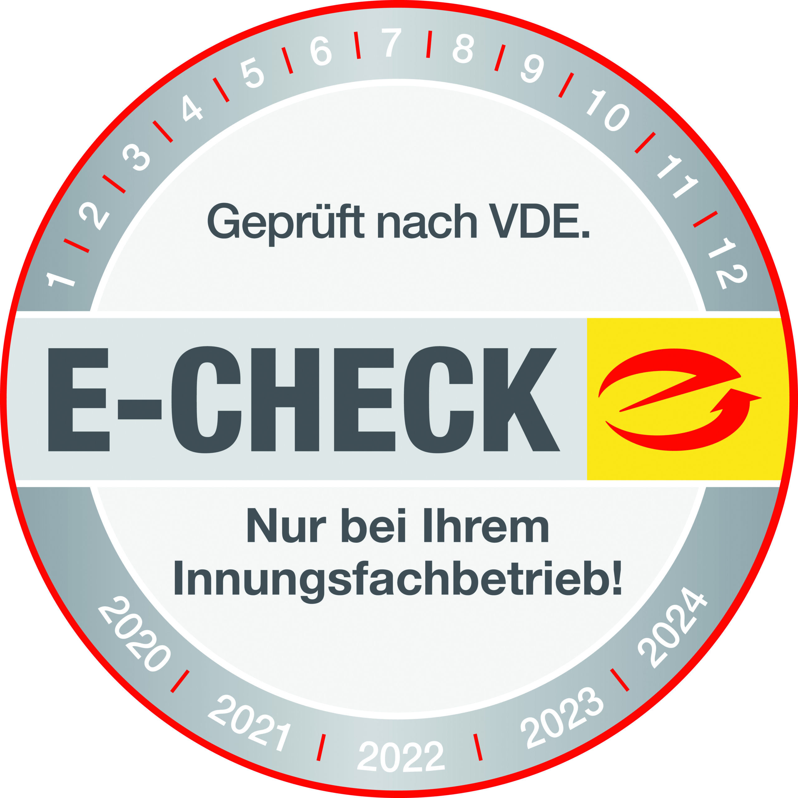 E-CHECK Plakette 2020-2024 E-CHECK Plakette 2020-2024